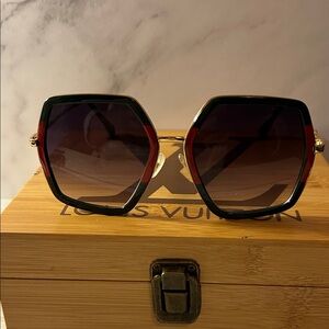 Black Green and Red Sunglasses